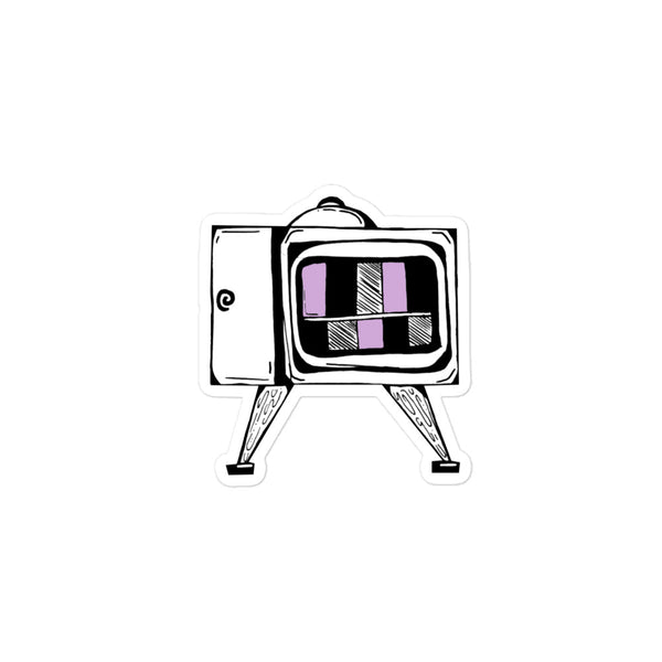 Vintage TV with Colour Bars Sticker