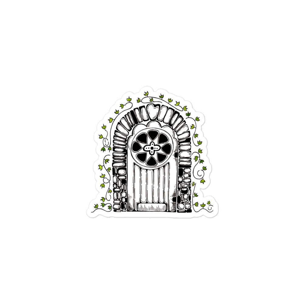 Garden Door Sticker