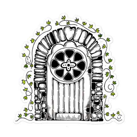 Garden Door Sticker